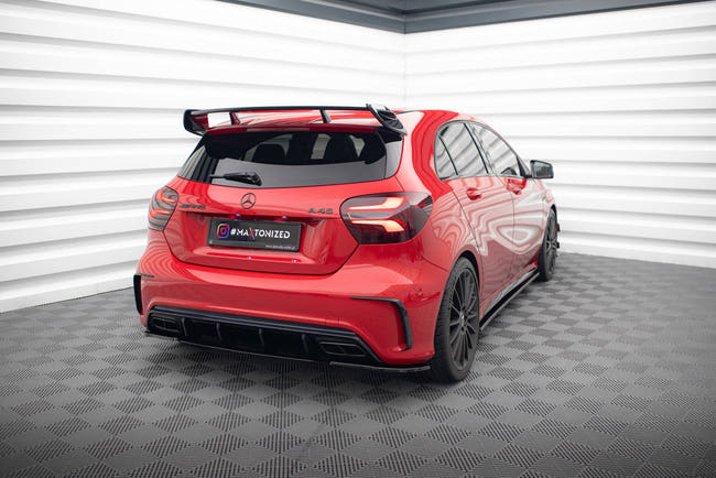 Maxton side splitters til Mercedes A W176 AMG Facelift – blank sort – billede 2 af 6