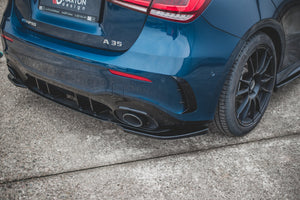 Maxton side splitters til Mercedes A35 AMG Aero Hatchback W177 – blank sort – billede 1 af 6