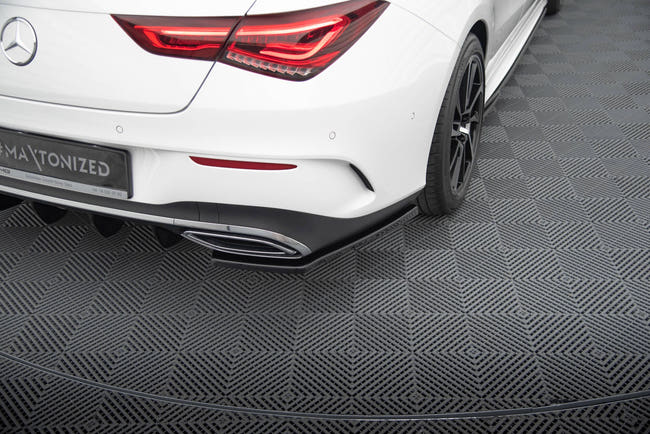 Maxton Rear Side Splitters Mercedes-Benz Cla Shooting Brake Amg-Line X118 - Gloss Black