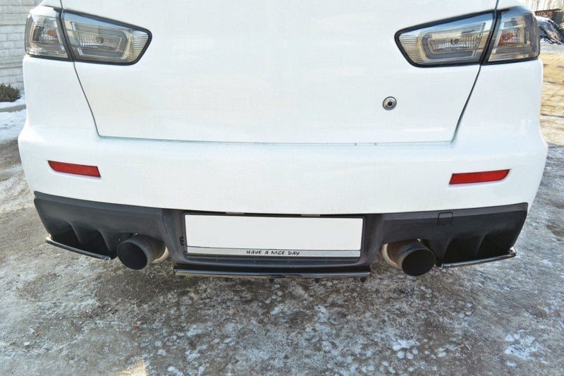 Maxton side splitters til Mitsubishi Lancer Evo X – blank sort – billede 3 af 6