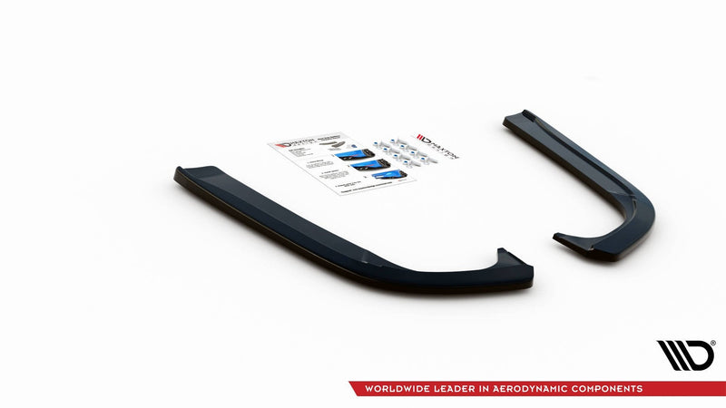 Maxton Rear Side Splitters Skoda Octavia Mk3 Facelift - Gloss Black