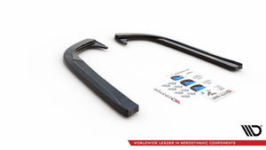 Maxton Rear Side Splitters Skoda Octavia Mk3 Facelift - Gloss Black