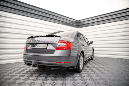 Maxton Rear Side Splitters Skoda Octavia Mk3 Facelift - Gloss Black