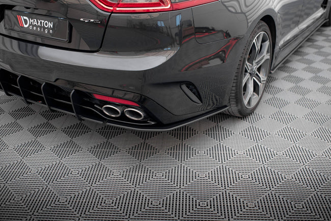 Maxton Street Pro Rear Side Splitters Kia Stinger GT / GT-Line Mk1 - Black
