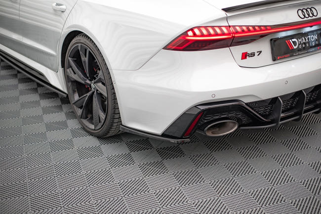 Maxton Rear Side Splitters V.1 Audi RS6 C8 / RS7 C8 - Gloss Black
