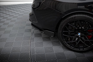 Maxton Rear Side Splitters + Flaps V.1 BMW M8 Gran Coupe F93 - Gloss Black