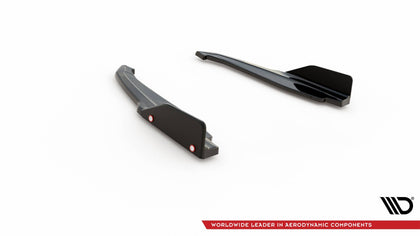 Maxton Rear Side Splitters + Flaps V.1 BMW M8 Gran Coupe F93 - Gloss Black