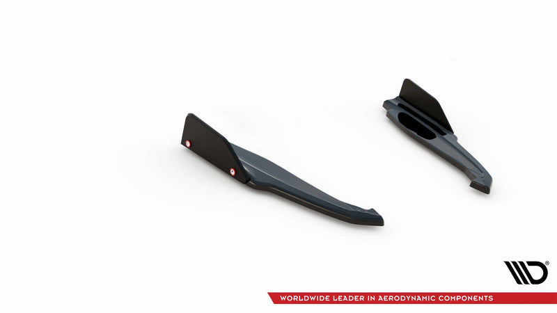 Maxton Rear Side Splitters + Flaps V.1 BMW M8 Gran Coupe F93 - Gloss Black
