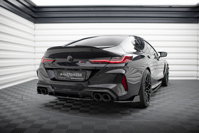 Maxton Rear Side Splitters + Flaps V.1 BMW M8 Gran Coupe F93 - Gloss Black