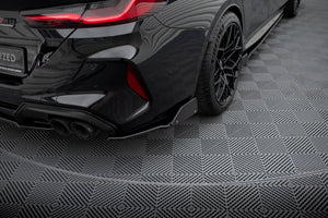 Maxton Rear Side Splitters + Flaps V.1 BMW M8 Gran Coupe F93 - Gloss Black