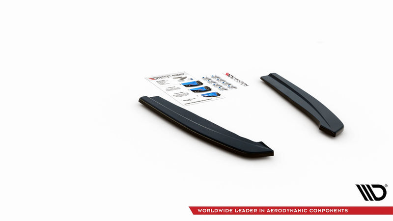 Maxton Rear Side Splitters For V.1 Ford Focus St-Line Estate Mk4 - Gloss Black