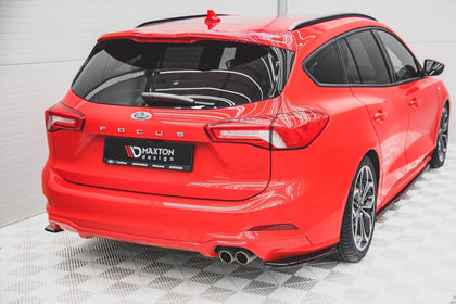 Maxton Rear Side Splitters For V.1 Ford Focus St-Line Estate Mk4 - Gloss Black