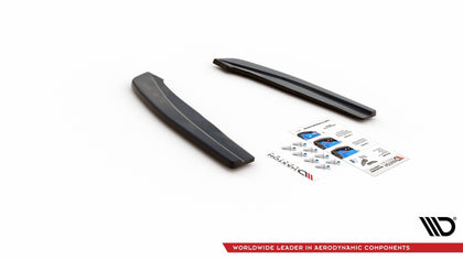 Maxton Rear Side Splitters For V.1 Ford Focus St-Line Estate Mk4 - Gloss Black