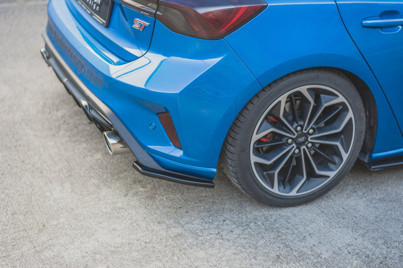 Maxton Rear Side Splitters V.1 Ford Focus St Mk4 - Gloss Black