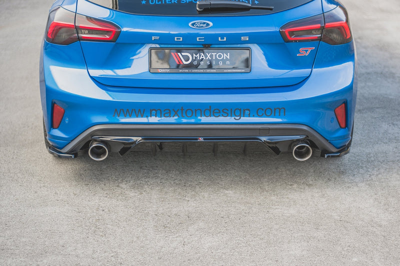 Maxton Rear Side Splitters V.1 Ford Focus St Mk4 - Gloss Black