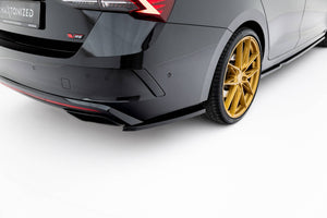 Maxton side splitters til Skoda Octavia RS Liftback / Combi Mk4 Facelift – blank sort – billede 2 af 6