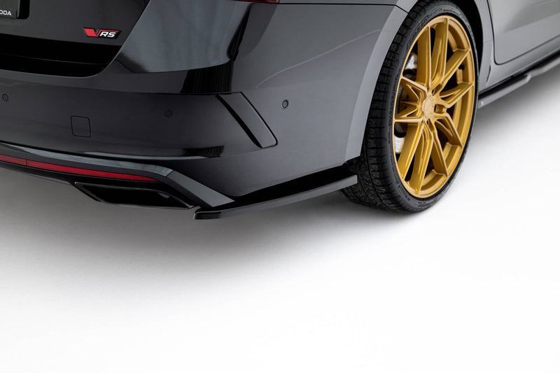 Maxton side splitters til Skoda Octavia RS Liftback / Combi Mk4 Facelift – blank sort – billede 3 af 6