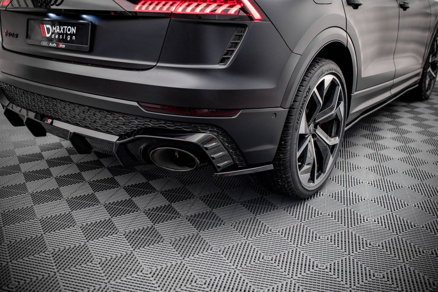 Maxton Rear Side Splitters V.2 Audi RSQ8 Mk1 - Gloss Black