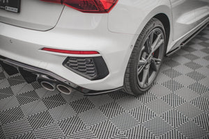 Maxton side splitters til Audi S3 / A3 S-Line Sportback 8Y – blank sort – billede 1 af 5