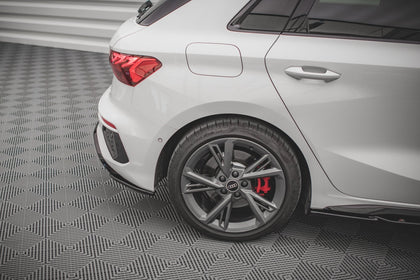 Maxton side splitters til Audi S3 / A3 S-Line Sportback 8Y – blank sort – billede 3 af 5