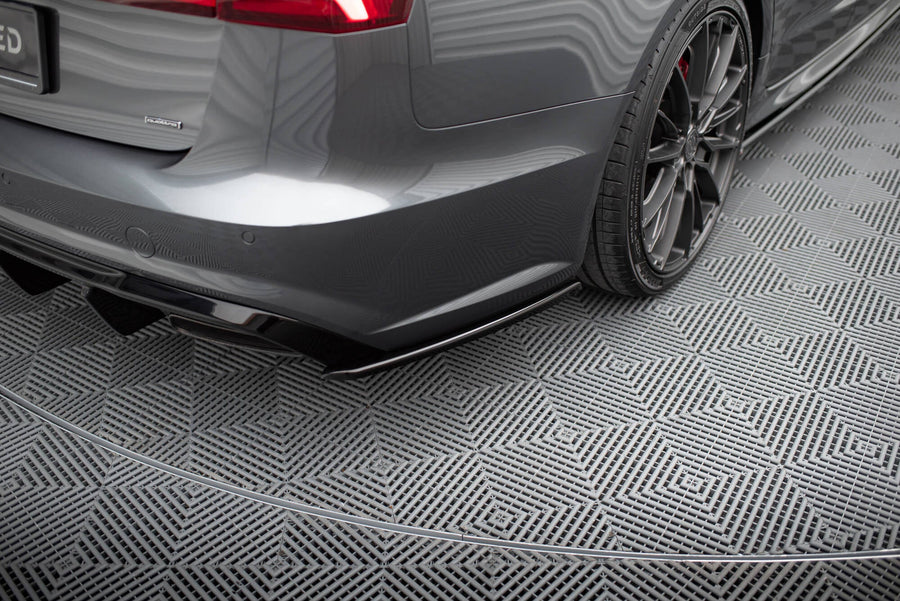 Maxton side splitters til Audi S6 / A6 S-Line / A6 C7 Facelift – blank sort – billede 1 af 5