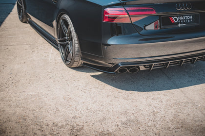 Maxton side splitters til Audi S8 D4 Facelift – blank sort – billede 2 af 7