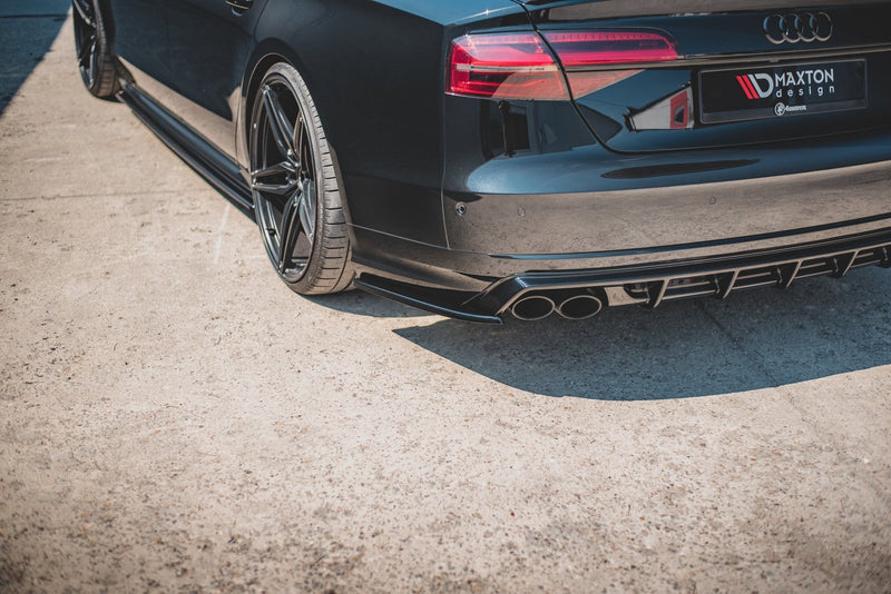 Maxton side splitters til Audi S8 D4 Facelift – blank sort – billede 2 af 7