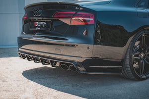 Maxton side splitters til Audi S8 D4 Facelift – blank sort – billede 1 af 7