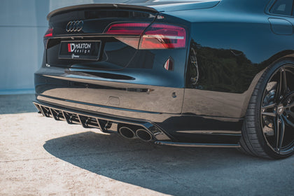Maxton side splitters til Audi S8 D4 Facelift – blank sort – billede 1 af 7