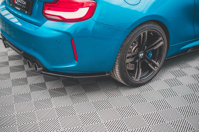 Maxton Rear Side Splitters V.2 BMW M2 F87 - Gloss Black