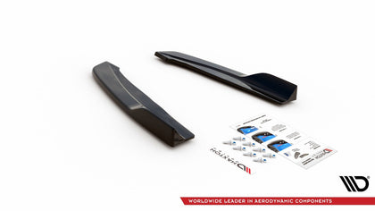 Maxton Rear Side Splitters For V.2 Ford Focus St-Line Estate Mk4 - Gloss Black
