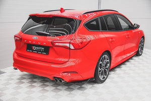 Maxton Rear Side Splitters For V.2 Ford Focus St-Line Estate Mk4 - Gloss Black
