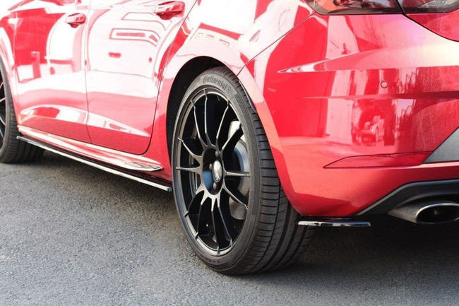 Maxton side splitters til Seat Leon Cupra Mk3 Facelift Hatchback – blank sort – billede 2 af 2