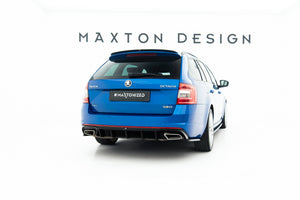 Maxton side splitters til Skoda Octavia RS Mk3/Mk3 Facelift Hatchback/Kombi – blank sort – billede 2 af 4
