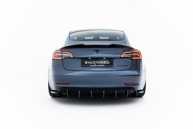 Maxton Rear Side Splitters V.2 Tesla Model 3 - Gloss Black