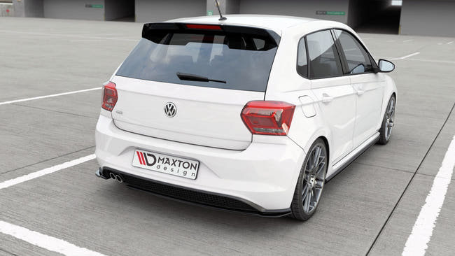 Maxton Rear Side Splitters V.2 VW Polo Gti Mk6 - Gloss Black