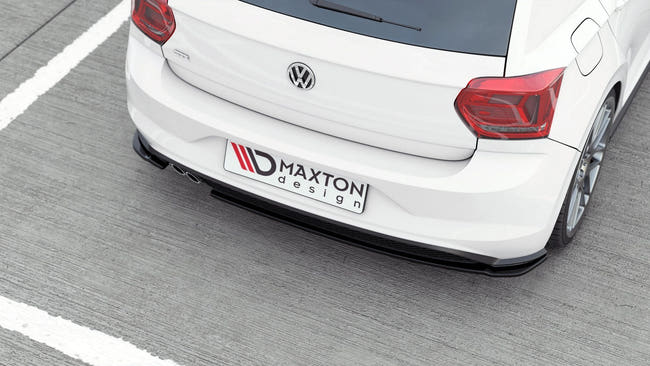Maxton Rear Side Splitters V.2 VW Polo Gti Mk6 - Gloss Black