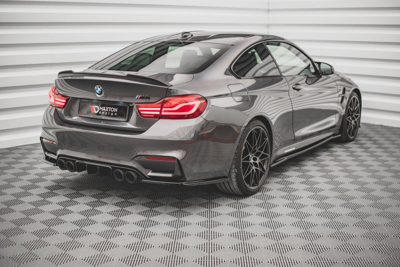 Maxton Rear Side Splitters V.3 BMW M4 F82 - Gloss Black