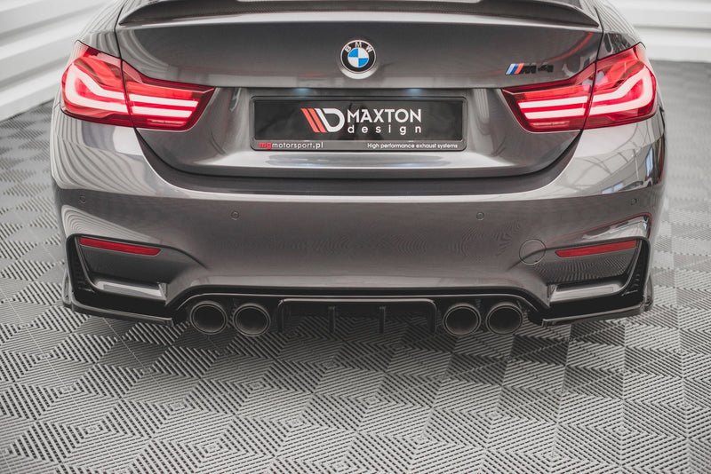 Maxton Rear Side Splitters V.3 BMW M4 F82 - Gloss Black