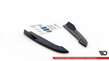 Maxton Rear Side Splitters For V.4 Ford Focus St-Line Estate Mk4 - Gloss Black