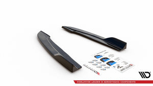 Maxton Rear Side Splitters For V.4 Ford Focus St-Line Estate Mk4 - Gloss Black