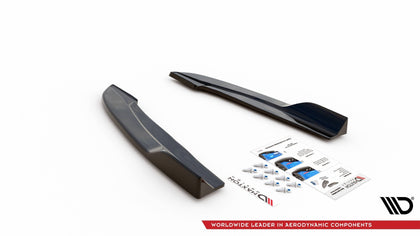 Maxton Rear Side Splitters For V.4 Ford Focus St-Line Estate Mk4 - Gloss Black