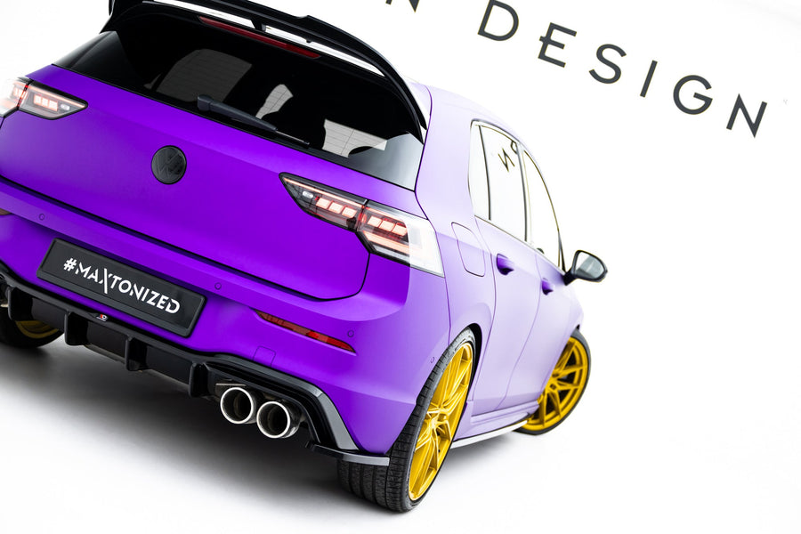 Maxton side splitters til Volkswagen Golf R Hatchback Mk8 Facelift  Fits only with :  VW-GO-8-R-RS2. – blank sort – billede 1 af 5