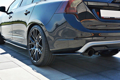 Maxton Rear Side Splitters Volvo V60 Polestar Facelift - Gloss Black