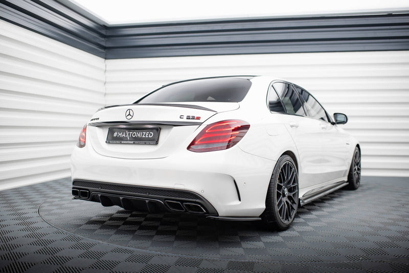 Maxton Rear Side Splitters Mercedes C-Class S205 63Amg Estate - Gloss Black