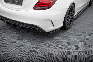 Maxton Rear Side Splitters Mercedes C-Class S205 63Amg Estate - Gloss Black