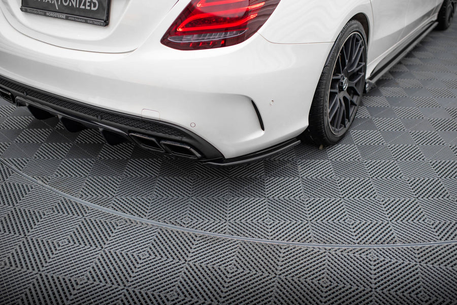 Maxton Rear Side Splitters Mercedes C-Class S205 63Amg Estate - Gloss Black