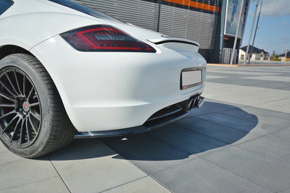 Maxton Rear Side Splitters Porsche Cayman S 987C  - Gloss Black