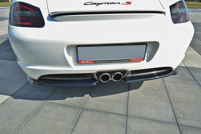Maxton side splitters til Porsche Cayman S 987C – blank sort – billede 1 af 4