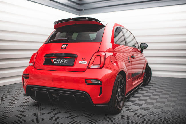 Maxton Spoiler Extension Fiat 500 Abarth Mk1 Facelift - Gloss Black
